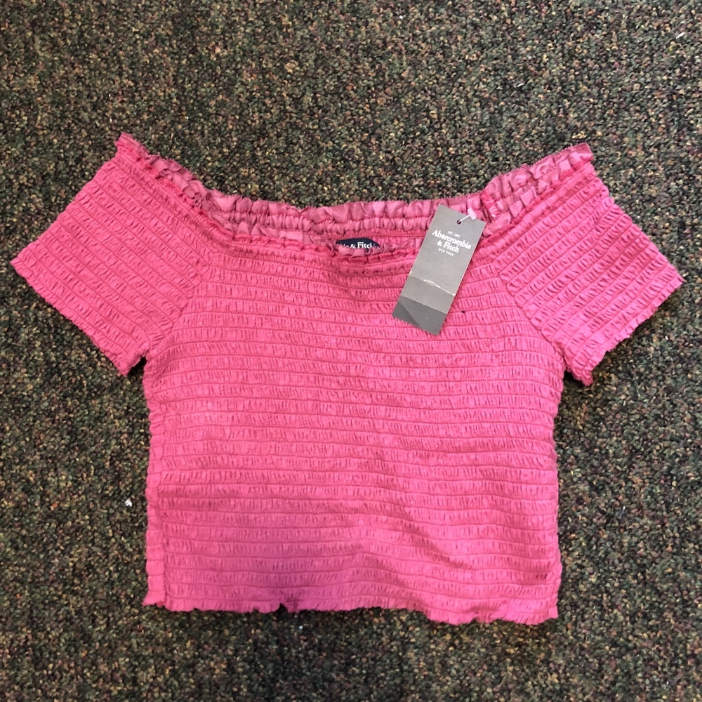 NWT Pink Off-The-Shoulder Top